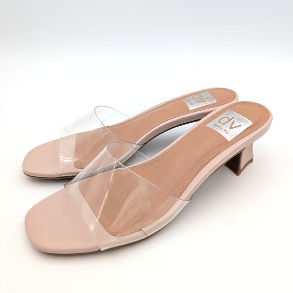 DV by Dolce Vita Brendah Slide Dress Sandal Women's Clear Size US6 EU37 - Picture 1 of 11